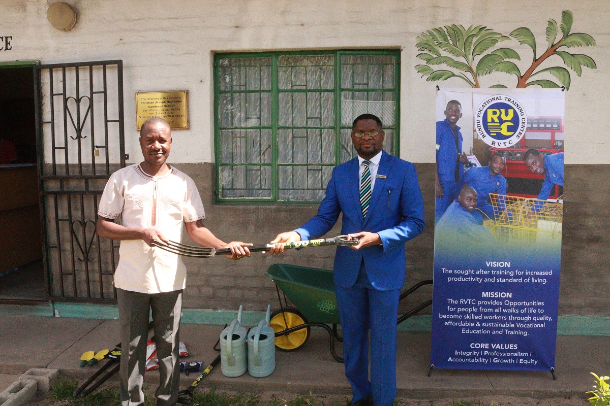 RVTC DONATES AGRI ITEMS TO CJH COMBINED SCHOOL